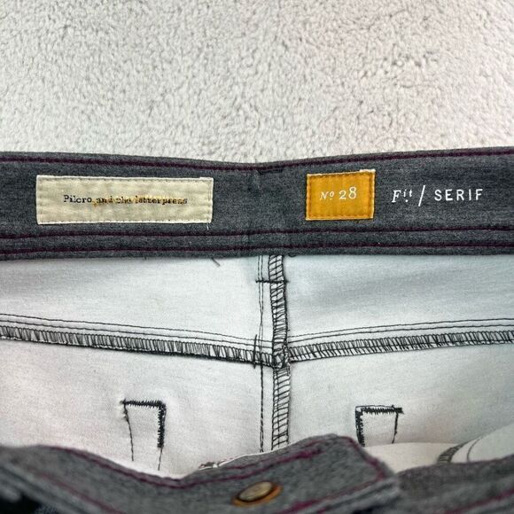 Pilcro and the Letterpress Womens Pants Size 28 Serif Soft Stretch Skinny Slim - Picture 2 of 8